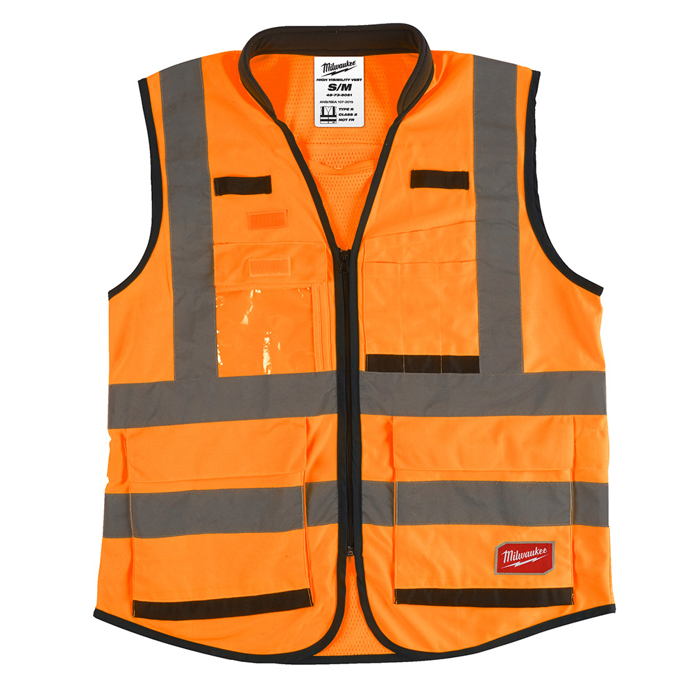 Vestă de înaltă vizibilitate premium portocalie - S/M Vestă de înaltă vizibilitate premium portocalie - S/M