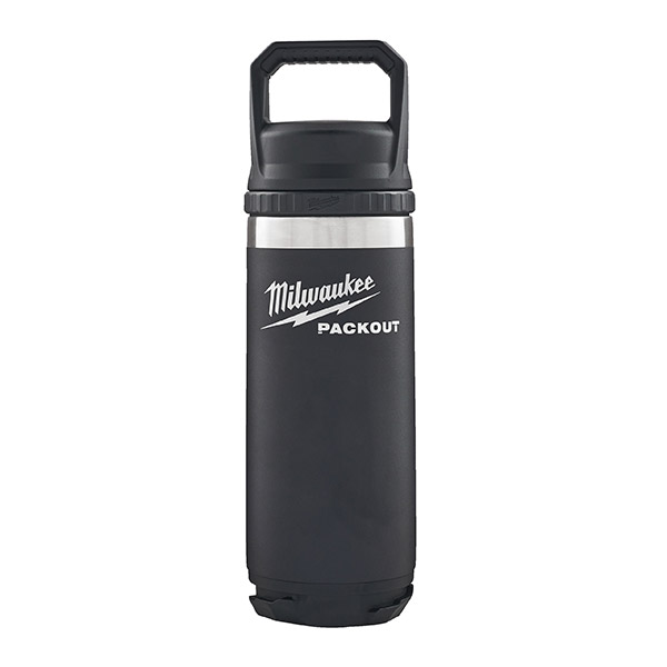 Sticlă neagră PACKOUT™ 532 ml cu capac