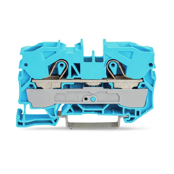 Clema TOPJOBS, 1 intrare/1 iesire, 16 mm, albastru Clema TOPJOBS, 1 intrare/1 iesire, 16 mm, albastru