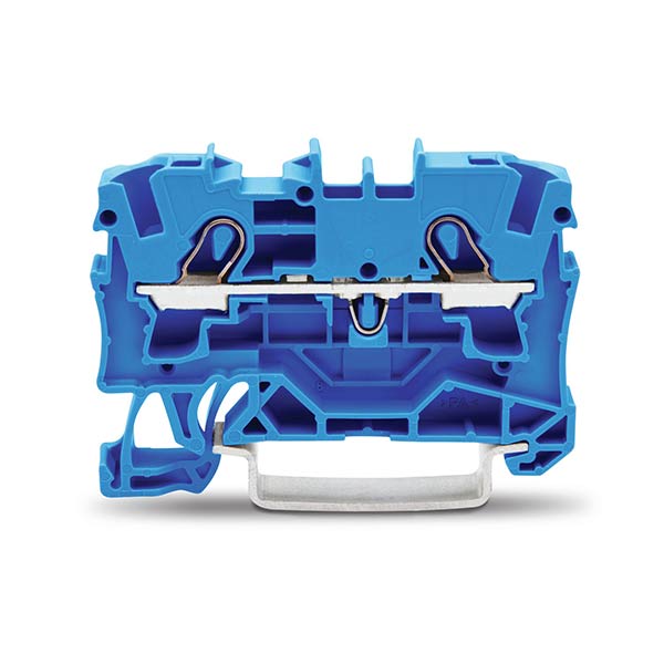 Clema TOPJOBS, 1 intrare/1 iesire, 4 mm, albastru Clema TOPJOBS, 1 intrare/1 iesire, 4 mm, albastru