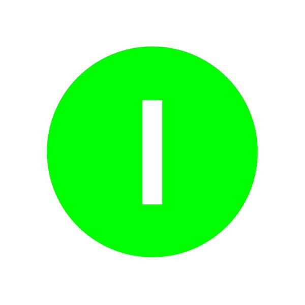 Eticheta pentru buton, verde