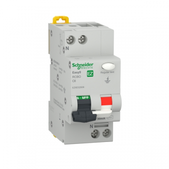 Easy9 Siguranta diferentiala RCBO 1P+N 4500 AC 30mA C 6A
