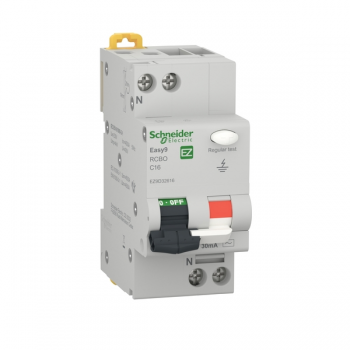 Easy9 Siguranta diferentiala RCBO 1P+N 4500 AC 30mA C 16A