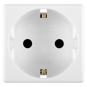 Priza modulara standard german 2M 2P+E 16A SY/WT, Gewiss System
