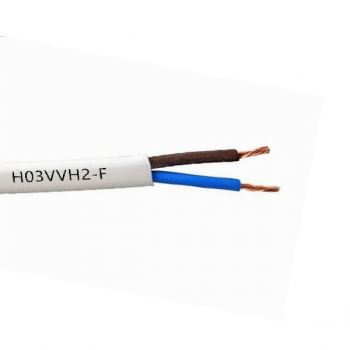Cablu H03VVH2-F (MYYUp) 2 x 0.75, alb