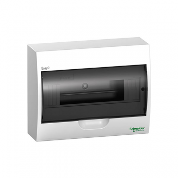 Cofret cu montaj aparent, 12 module, 2 borniere, usa transparenta
