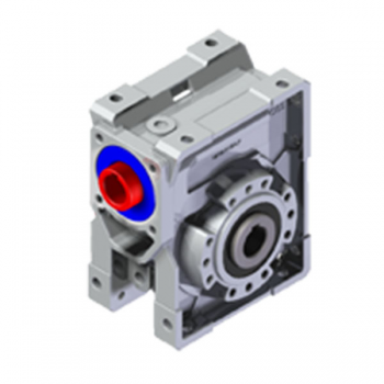 Reductor melcat modular Q45, i=14, ax iesire tubular, diametru 18mm