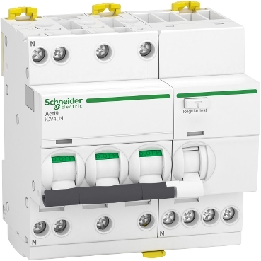 Acti9, iCV40N 3P+N C 20A 6kA 30mA AC RCBO Acti9, iCV40N 3P+N C 20A 6kA 30mA AC RCBO