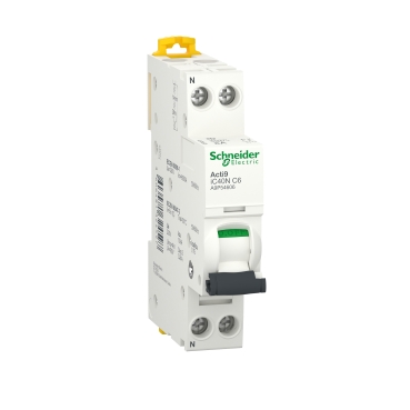 Acti9, iC40N Intreruptor automat 1P+N C 6A 6kA/10kA Acti9, iC40N Intreruptor automat 1P+N C 6A 6kA/10kA