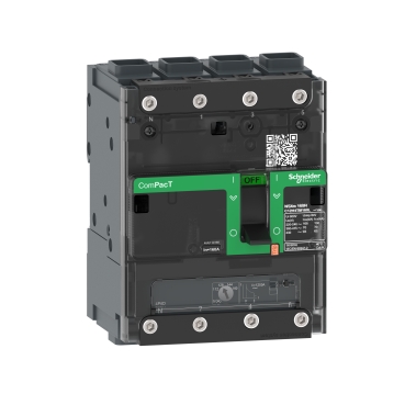 Intreruptor ComPacT NSXm B (25 kA la 415 V c.a.), 4P 4d, 125A, unitate de declansare TMD, conectori EverLink