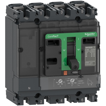IntreruptorComPacT NSX250B, 25 kA la 415 VAC, unitate de declansare TMD 200A, 4 poli 4d