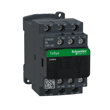 Contactor Tesys Cad-32 - 3 No + 2 Nc - Instantaneu - 10 A - 24 V C.C. Contactor Tesys Cad-32 - 3 No + 2 Nc - Instantaneu - 10 A - 24 V C.C.