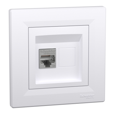 Asfora, Priza de date RJ45, cat5e STP, alb