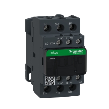 Contactor, TeSys Deca, 3P(3 NO), AC-3/AC-3e, 0 to 440V, 38A, 110VAC 50/60Hz coil Contactor, TeSys Deca, 3P(3 NO), AC-3/AC-3e, 0 to 440V, 38A, 110VAC 50/60Hz coil