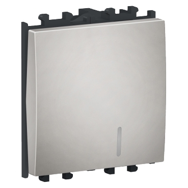 Easy Styl, Intrerupator, indic luminos, 2M, argintiu