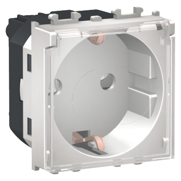 Easy Styl, Priza 2P+E,obturatoare,capac, 2M, argintiu