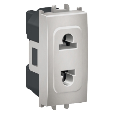 Easy Styl, Priza 2P, 1M, argintiu