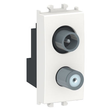 Easy Styl, Priza TV-SAT de capat, 1M, alb