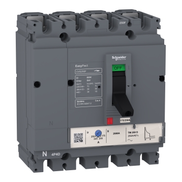 Easypact CVS, CVS250F Tm200D Intreruptor, 4P/4D