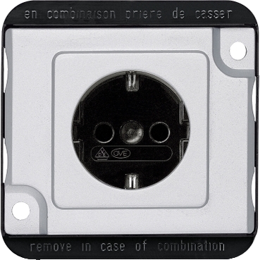 SCHUKO Iesire priza, insertie cu protund, term. cu surub, aLumina, Anti-vandalism