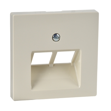 Placa Centrala pentru Conector Rj45, 2 decupaje, Alb, Lucios, Sistem M