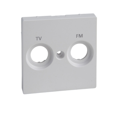 Placa Centrala Marcata Fm+Tv pentru Iesire Priza Antena, Alb Intens, Lucios