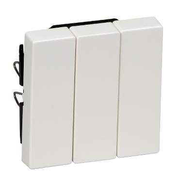 Clapeta 3 Porturi,Alb Polar, Lucios, Sistem M