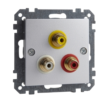 Priza pentru Conexiune Audio/Video, Aluminiu, Sistem M