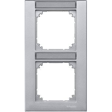 Rama M-Plan, 2 Aparate cu Opentru Etichetare, Instalare Verticala, Aluminiu