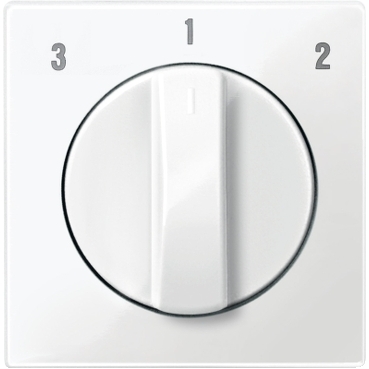 Placa Centrala pentru Comutator Rotativ Ventilator,Alb Polar, Lucios, Sistem M