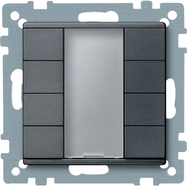 Push-button KNX, 8 clapete,  Antracit, Sistem M
