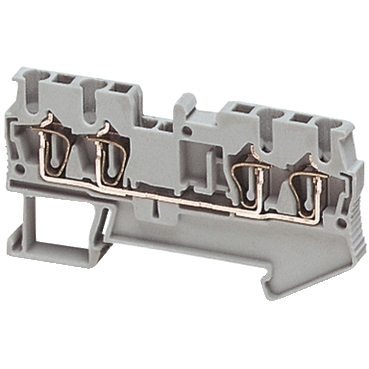 Bloc terminal cu surub, 4 pct, 2.5 MM, gri
