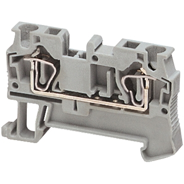 Bloc terminal cu surub, 2 pct, 4 MM, gri