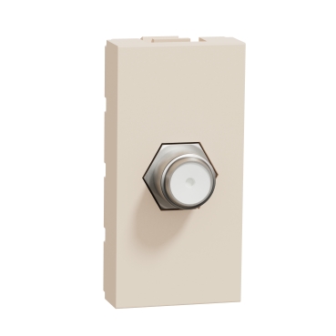 Noua Unica, Priza TV cablu coaxial tip F 1m bej Noua Unica, Priza TV cablu coaxial tip F 1m bej