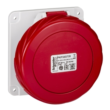 Priza Pratika, surub, Dreapta, 32A, 3P + N + E, 380, 415 V Ac, Panou Priza Pratika, surub, Dreapta, 32A, 3P + N + E, 380, 415 V Ac, Panou