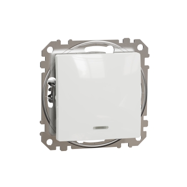 Sedna Design, Intrerupator cap scara indicator luminos 16AX, alb