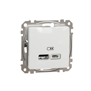 Sedna Design, Priza incarcare USB A+C, 2.4A, alb