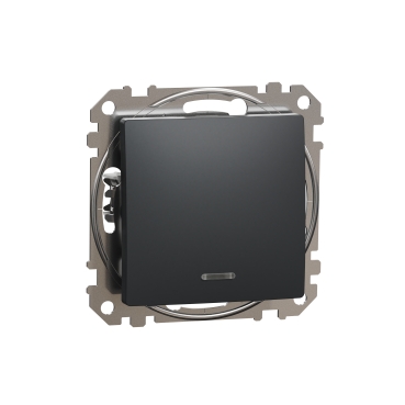 Sedna Design, Intrerupator cap scara cu indicator luminos albastru, antracit