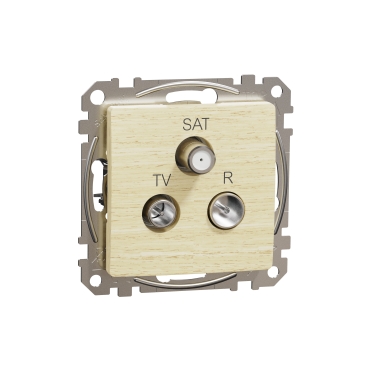 Sedna Elements, Priza TV-R-SAT intermediara 7dB, lemn