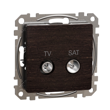 Sedna Elements, Priza TV SAT intermediara 10dB, wenge