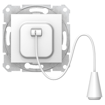 Sedna, Buton 1 Pol, 10A Cord, fara Cadru Alb