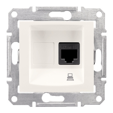 Sedna, Iesire Simpla Date, Rj45 Cat.6 Utp fara Cadru Crem