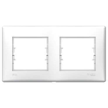Sedna, 2-gang horizontal IP44 frame white