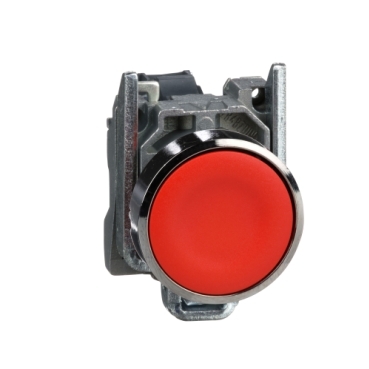 Buton incastrat complet, rosu 22 cu revenire cu arc 1NC  Buton incastrat complet, rosu 22 cu revenire cu arc 1NC