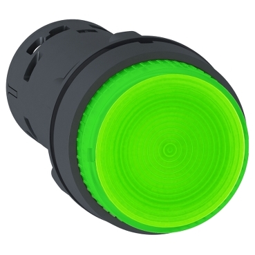 Buton Iluminat, Led, Revenire cu Arc 1No, Verde, 230V