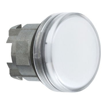 Cap de Lampa Pilot Alb  22, Lentila Simpla, pentru Led Integral
